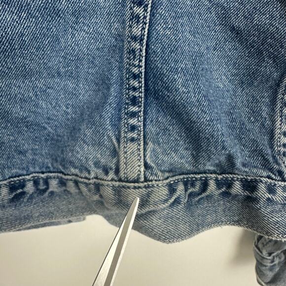 Vintage Old Navy Blue Jeans Youth 90s Y2K Retro Light Wash Denim Jean Jacket 16 - Picture 9 of 12
